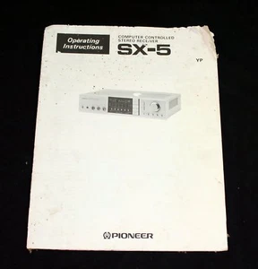Original PIONEER SX-5 Stereo Receiver Amplifier Operating Instructions - Foto 1 di 1