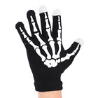  2 Pairs Trendiges Dekor Skelett-Cosplay-Handschuhe Voller Finger