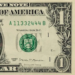 Coppie consecutive e tripla fantasia numero di serie un dollaro A1132444B quinary - Foto 1 di 8