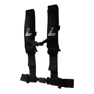 Dragonfire Racing 4-Point Harness W/ Automotive Buckle 3" Passenger Side Black - Picture 1 of 1