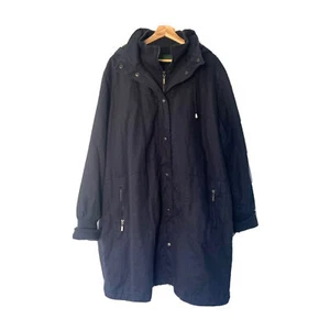90s Vintage Hunters Run Navy Parka 1X Insulated Squall Hooded Coat - Bild 1 von 3