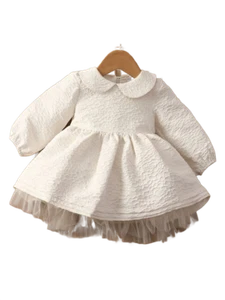 Elegantes Mädchen Kleid Nadine weiß - Zeremonie, Hochzeit, Geburtstag - Bild 1 von 2