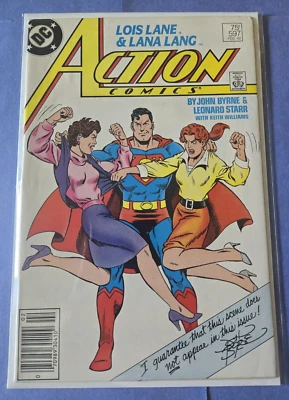 DC COMICS - ACTION COMICS - VOLUME 1  - # 597 - FEB 1988 - COPPER AGE - Image 1 of 4