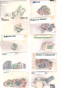 Briefmarkensammlung Weltweit Länder die mit B Duplikaten beginnen CV 150 $ (MB26 - Bild 1 von 2