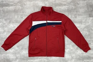 vintage OLD NAVY track jacket L LARGE RED WHITE BLUE 2005 y2k 2000s zip up sport - Picture 1 of 10