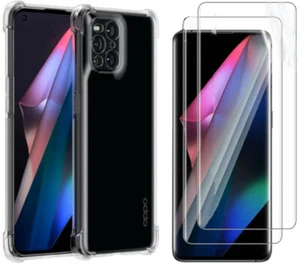 Coque Silicone TPU Transparente Angles Renforces + 2 Verres Trempes Pour Oppo F - Imagen 1 de 3