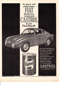 Fiat-Abarth 1959 ~ anuncio original de Castrol - Imagen 1 de 1