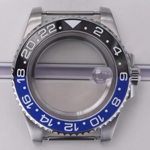 Watch Case Sapphire Glass Two Color GMT Ceramic Bezel For Seiko Nh35 36 Movement - Picture 1 of 19