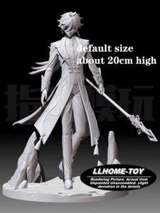 Game GS Zhongli Elegance gentleman hold a spear Resin 3D Print GK Kit Figure - Picture 1 of 13