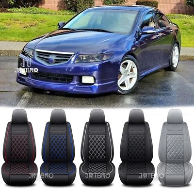 For Acura TLX TL TSX Car Leather Seat Cover 5Seat Front + Rear Cushion Universal - Image 1 of 4