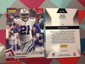 Ezekiel Elliott Cowboys playoffs Red Version 2018 Panini Instant 1 of 147 made - Picture 1 of 1