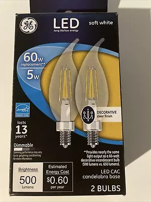 LED CAC BULB CLR 5W 2PK Soft White - Image 1 of 3