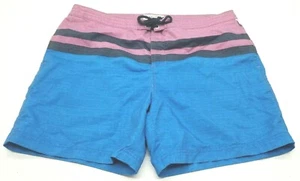 $79 ORIGINAL PENGUIN Munsing Wear Mens Blue & Purple Swim Board Shorts Sz 38 - Picture 1 of 5