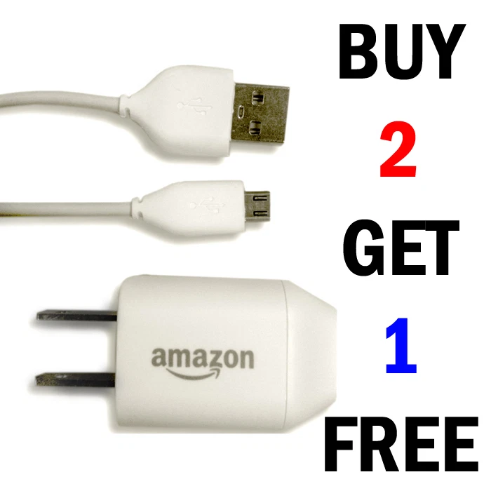 Amazon Kindle Power Adapter Home Travel Wall Charger + Micro USB Data Cable AD37 - Image 1 of 1