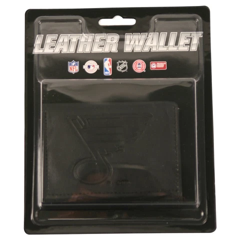 St. Louis Blues Black Tri-Fold Leather Wallet Cover