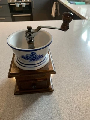 Vintage Italian Working Ceramic Top Manual Coffee Grinder - Image 1 of 4