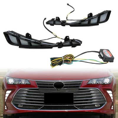 LED Daytime Running Lights DRL Amber White Lamp Fit Toyota Avalon 2019 2020 Auto - Image 1 of 4