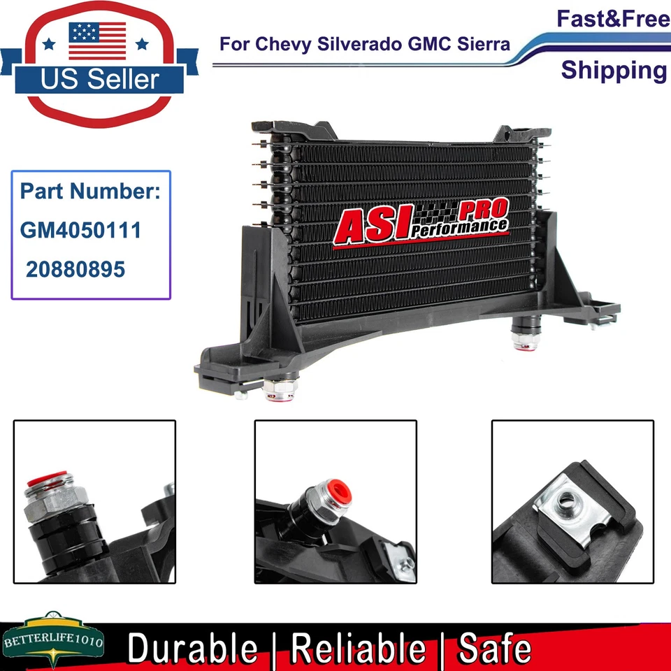 Transmission Oil Cooler For Chevy Silverado GMC Sierra 1500 2500 3500 Yukon XL Foto 1 de 4