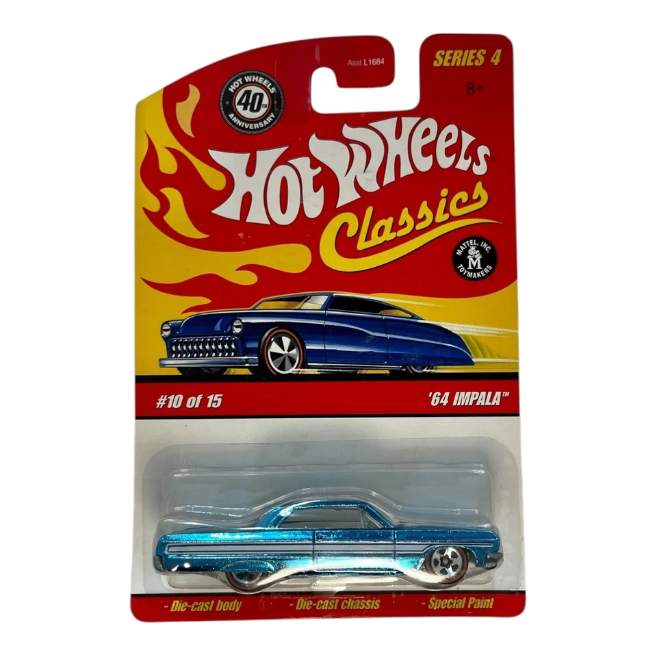 Chevrolet Spectraflame 1964 Impala serie 4 '64 Hot Wheels Classics azul Foto 1 de 1