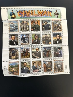 20 памятных марок USPS времен гражданской войны 1995 г. - Изображение 1 из 3