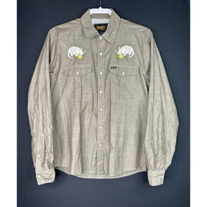Howler Bros ACL Fest Pearl Snap Button Armadillo Yellow Rose Embroidered Shirt S - Bild 1 von 13