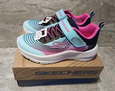 Zapatos Skechers Talla EE. UU. Niños 12 NUEVO Microspec Advance Aqua Púrpura #303575L/AQPR Foto 1 de 4