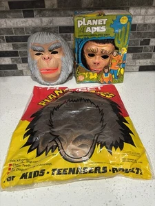 Vintage Planet Of The Apes Ben Cooper Masks Costumes Lot *READ* - Picture 1 of 24