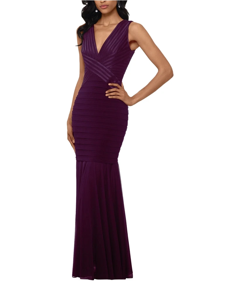 Betsy & Adam Womens Bandage Gown Dress, purple, 8 - Image 1 of 1