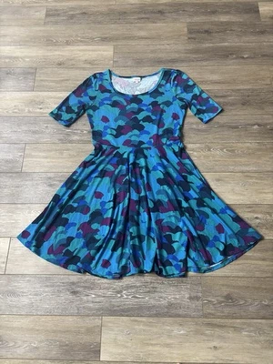 Lularoe Nicole Dress Sz 2XL Fit & Flare Mermaid Coastal Beach Loungewear Comfy - Image 1 of 4
