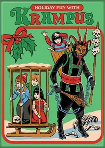 Steven Rhodes Humor Holiday Fun With Krampus Refrigerator Magnet NEW UNUSED - Picture 1 of 1