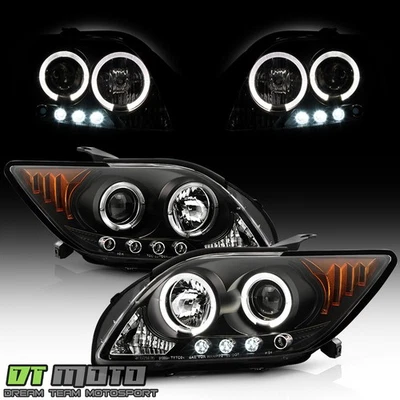Black 05-07 Scion Tc Dual Halo Projector Led Headlights Lamps Lights Left+Right - Изображение 1 из 4