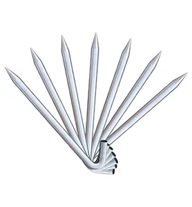 Paquete de 10 estacas de gancho de acero de alta resistencia ASTM 1x18 pulgadas clavijas de anclaje tiendas inflables - Imagen 1 de 9