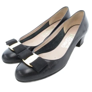 Salvatore Ferragamo Pumps Women's Size 5 Black Leather - Picture 1 of 8
