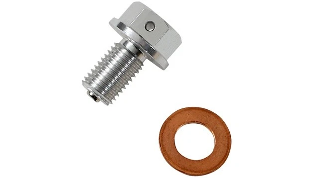 Moose Magnetic Drain Plug Silver fits Yamaha YZ450F/WR450F/YZ250X 2-Stroke Foto 1 de 1