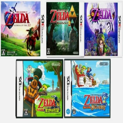 The Legend of Zelda Sunadokei & Daichi OCARINA Triforce2 Majora 3DS DS 5 set - Image 1 of 4