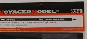 Voyager Model WWII Russian T-37 Amphibious Light Tank Photo Etch  - Picture 1 of 5