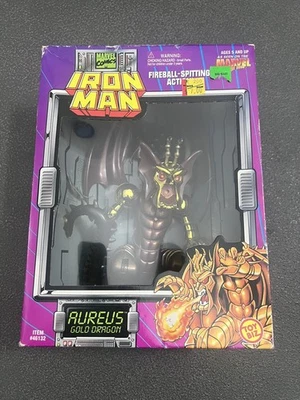1995 ToyBiz Marvel Iron Man AUREUS Fireball-Spitting Gold Dragon Figura *Sellado* Foto 1 de 4