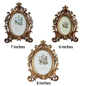 Picture Frame Embossed Vintage Photo Holder Decor Livingroom Baroque - Picture 1 of 22