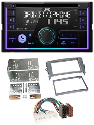 JVC MP3 USB 2DIN DAB Bluetooth CD Autoradio für Toyota Auris 07-12 anthrazit-gra - Bild 1 von 4