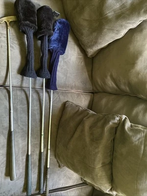 Vintage MacGregor Tourney Golf Clubs Wood Set Driver, 3, 4, 5 w MacGregor Grips - Image 1 of 4