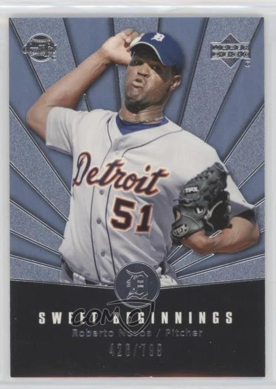 2004 Upper Deck Sweet Spot Sweet Beginnings /799 Roberto Novoa #157 Rookie RC - Image 1 of 2