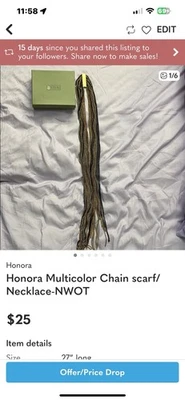 Collar de cadena de metal Honors Foto 1 de 4