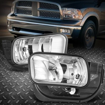 PARA 09-18 DODGE RAM 1500 2500 3500 PARACHOQUES DELANTERO LUCES ANTINIEBLA + SOPORTE TRANSPARENTE Foto 1 de 4