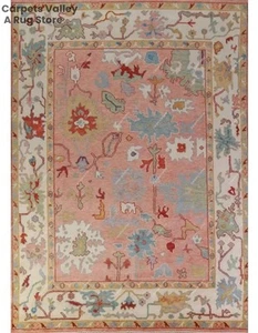 Alfombra de área Oushak anudada a mano 8x10, 9x12 para hogar, dormitorio, sala de estar - Imagen 1 de 11