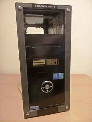 EC. GIGABYTE PIV - MID  TOWER CASE - BLACK - (USED) - Image 1 of 4