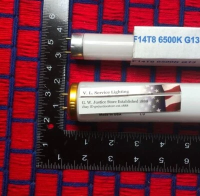 new daylight fluorescent 14w light bulb F14T8/D sub4 F14T12/D sign 15" tube SIGN - Image 1 of 4