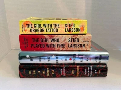 Stieg Larsson & David Lagercrantz 4-Book Lot, Dragon Tattoo (Millennium), SL-3 Foto 1 de 4