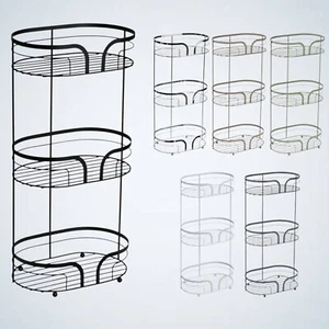 Freestanding Bathroom Floor Caddy with 3 Tier Storage baskets Shelf Shower Dante - Picture 1 of 28
