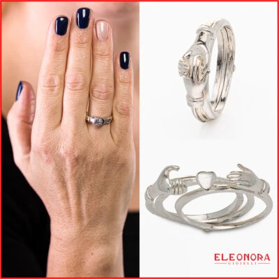 anello fede fedina da fidanzamento in argento 925 di Santa Rita misure da 8 a 28 - Immagine 1 di 4