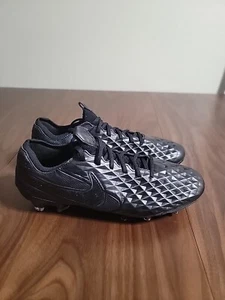 Nike Tiempo Legend 8 Elite FG Kinetic Black Soccer Cleats Sz 7 AT5293-010 ACC - Picture 1 of 10